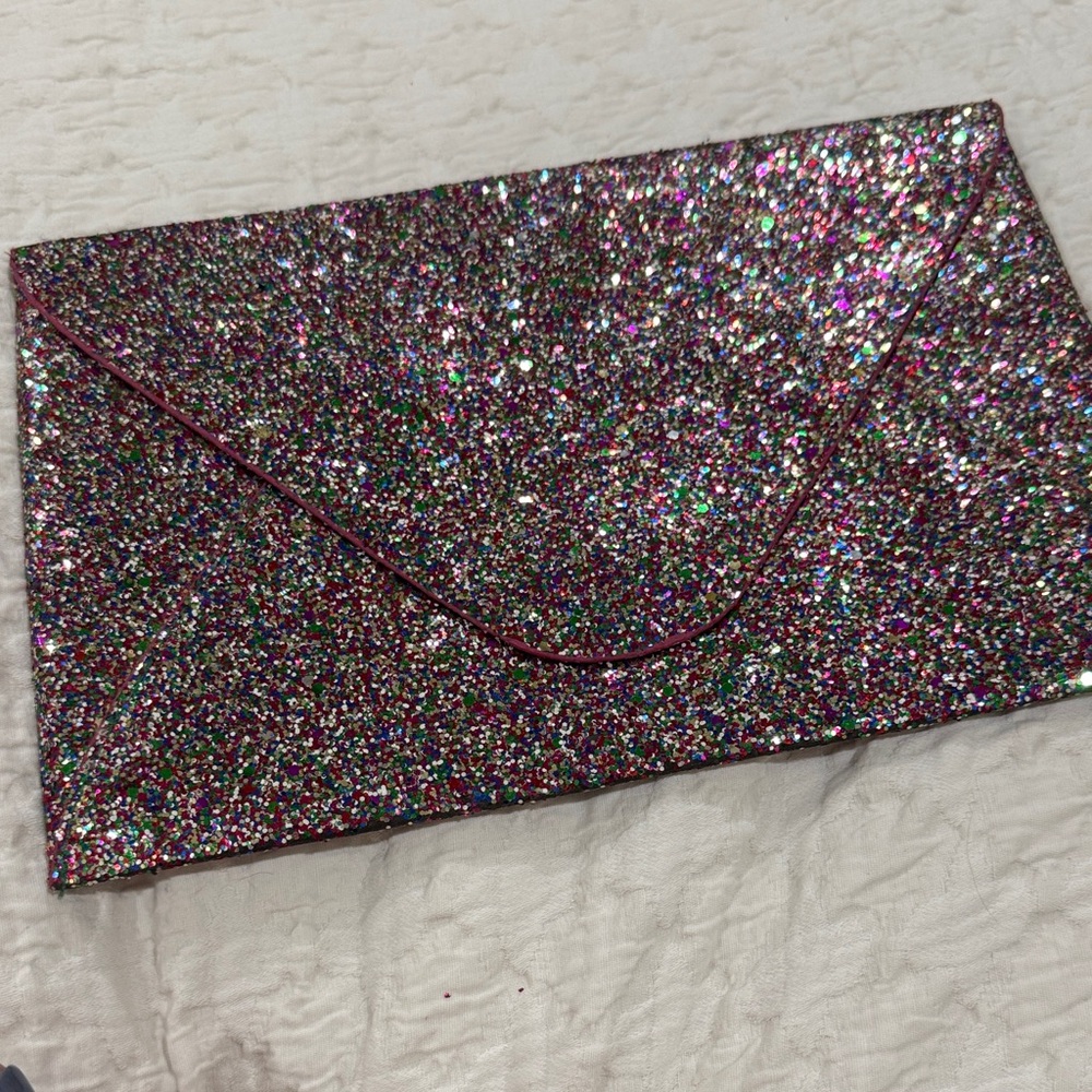 Mud Pie Glittery Multicolor Clutch
